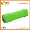 Factory Supply Outdoor Used 9 LED Rubber Cheap Plastic Flashlight Torch With 3*AAA Battery